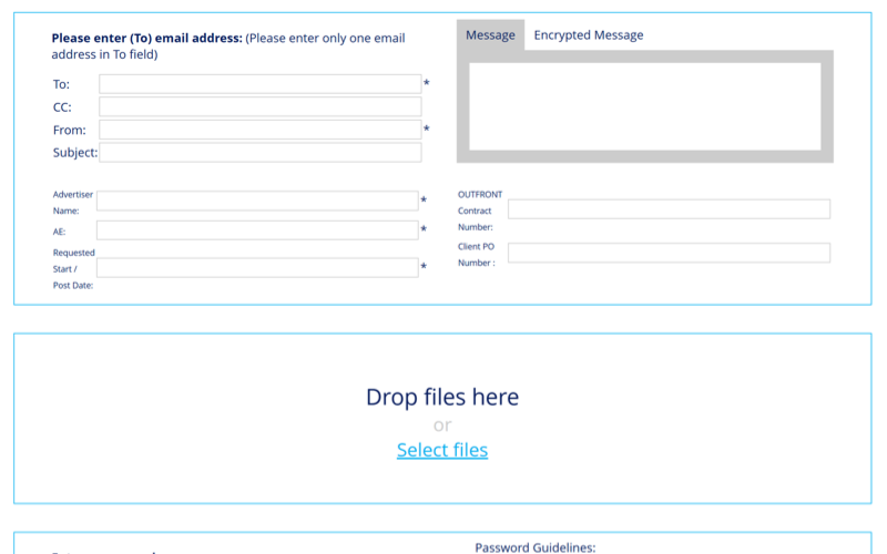 Dropbox message with custom fields