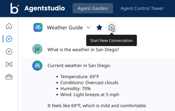 Start New Conversation button