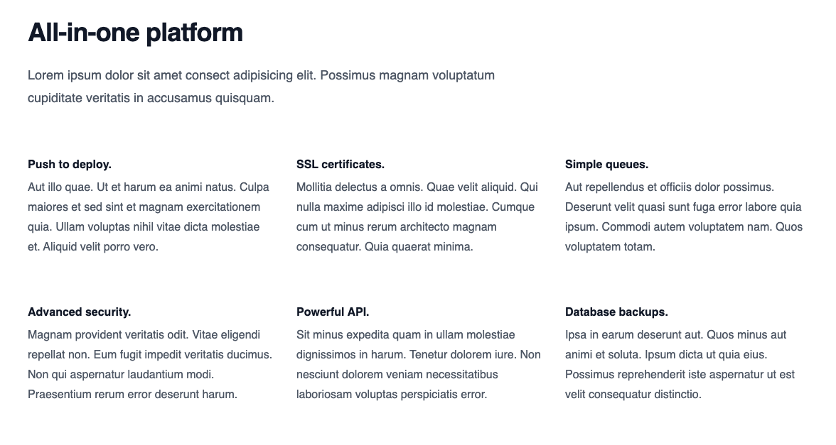 FeatureSections - Simple