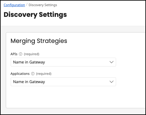 Administration Portal - Configuration - Discovery Settings