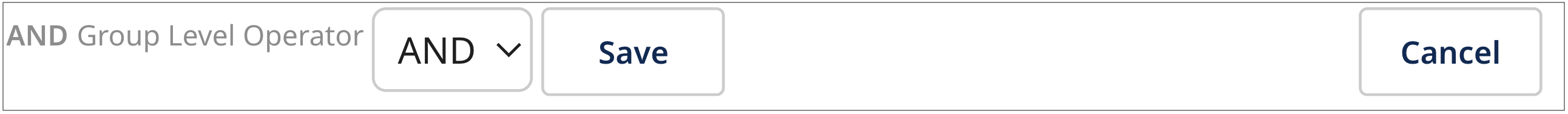 Controls for editing an expression group