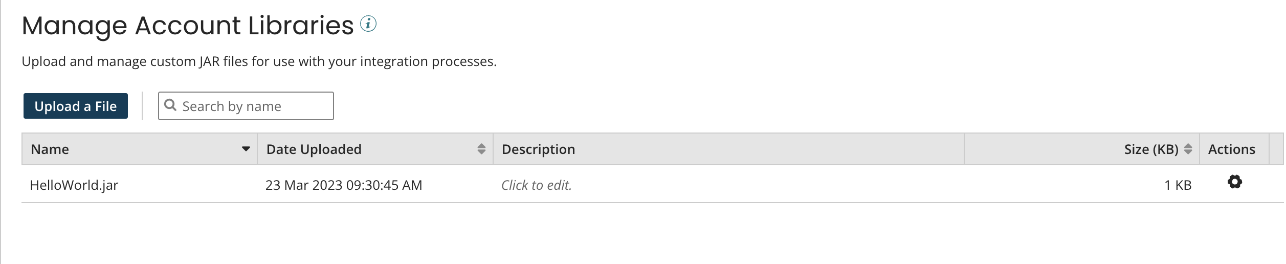 Manage Account Libraries page