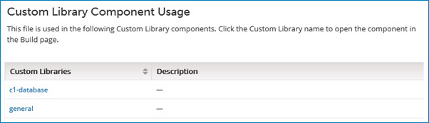 Custom Library Component Usage dialog